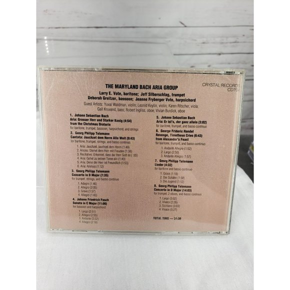 MARYLAND BACH ARIA GROUP: ARIAS: BACH [CD]‎ - Picture 4 of 7